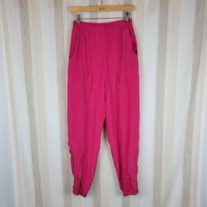 Frenchic Silk Jogger Pants‎ Hot Pink Size Small Vintage Y2K 90s